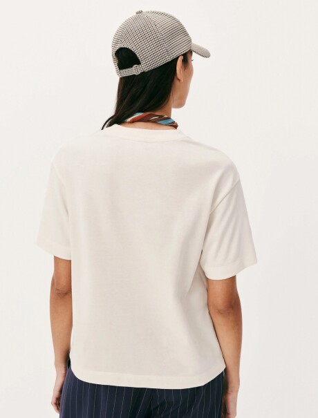 CAMISETA MANGA CORTA CON ESTAMPA BLANCO