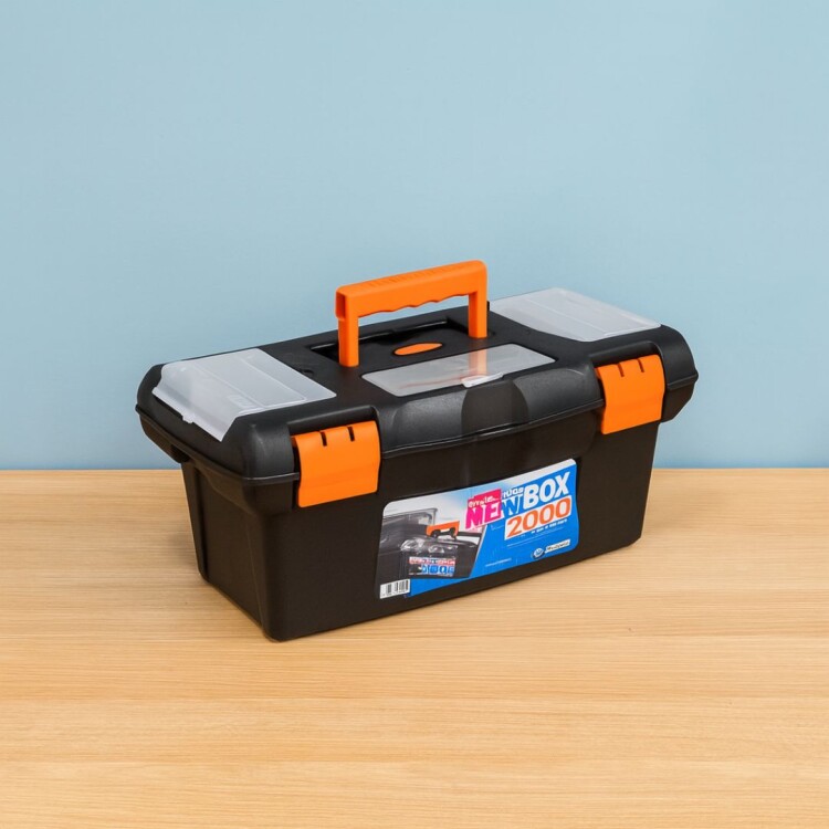 CAJA DE HERRAMIENTAS CON BANDEJA NEWBOX 2000 NEGRO