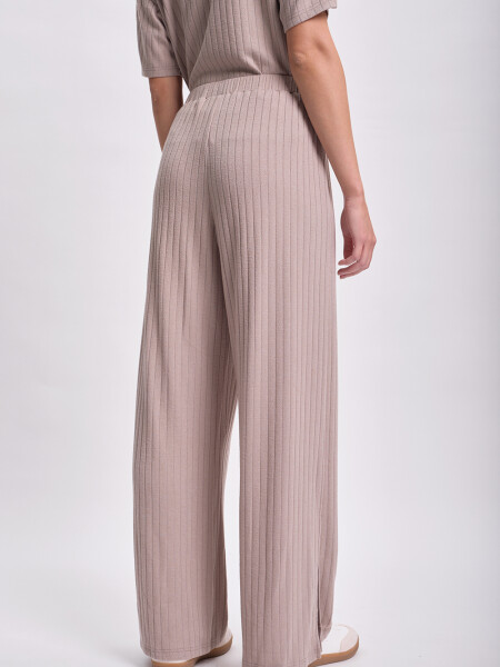 Pantalón ancho lanilla Taupe