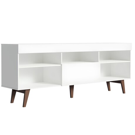 Rack para TV Lumax hasta 75" Lille 180 cm 1 Puerta Blanco 5 estantes Rack para TV Lumax hasta 75" Lille 180 cm 1 Puerta Blanco 5 estantes