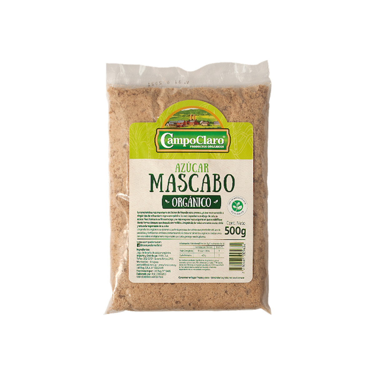 Azucar mascabo 900g CampoClaro 