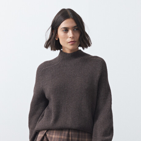 POLERA DALMA Marrón oscuro