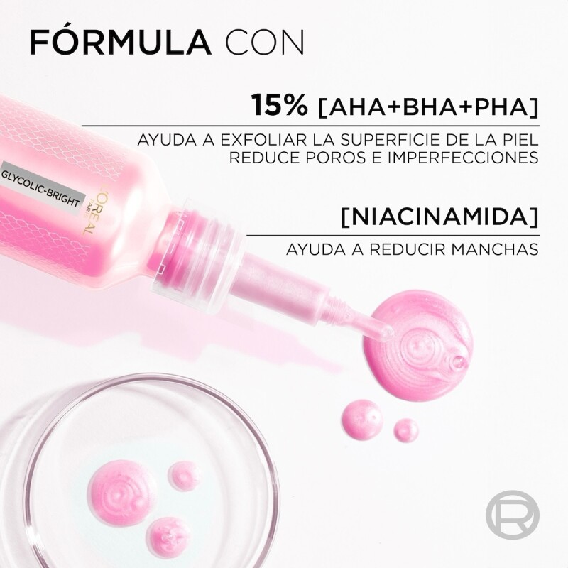 Peeling Exfoliante L'oreal Paris Glycolic Bright 25 Ml. Peeling Exfoliante L'oreal Paris Glycolic Bright 25 Ml.