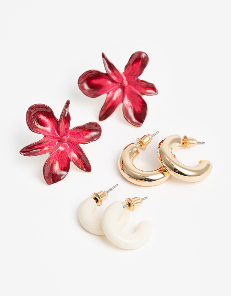 Aros Sets Color Aros Sets Flores - Combinacion Multicolor