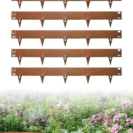 Fleje Borde De Acero Corten Flexible Para Jardín 5 Unid 2mm Fleje Borde De Acero Corten Flexible Para Jardín 5 Unid 2mm