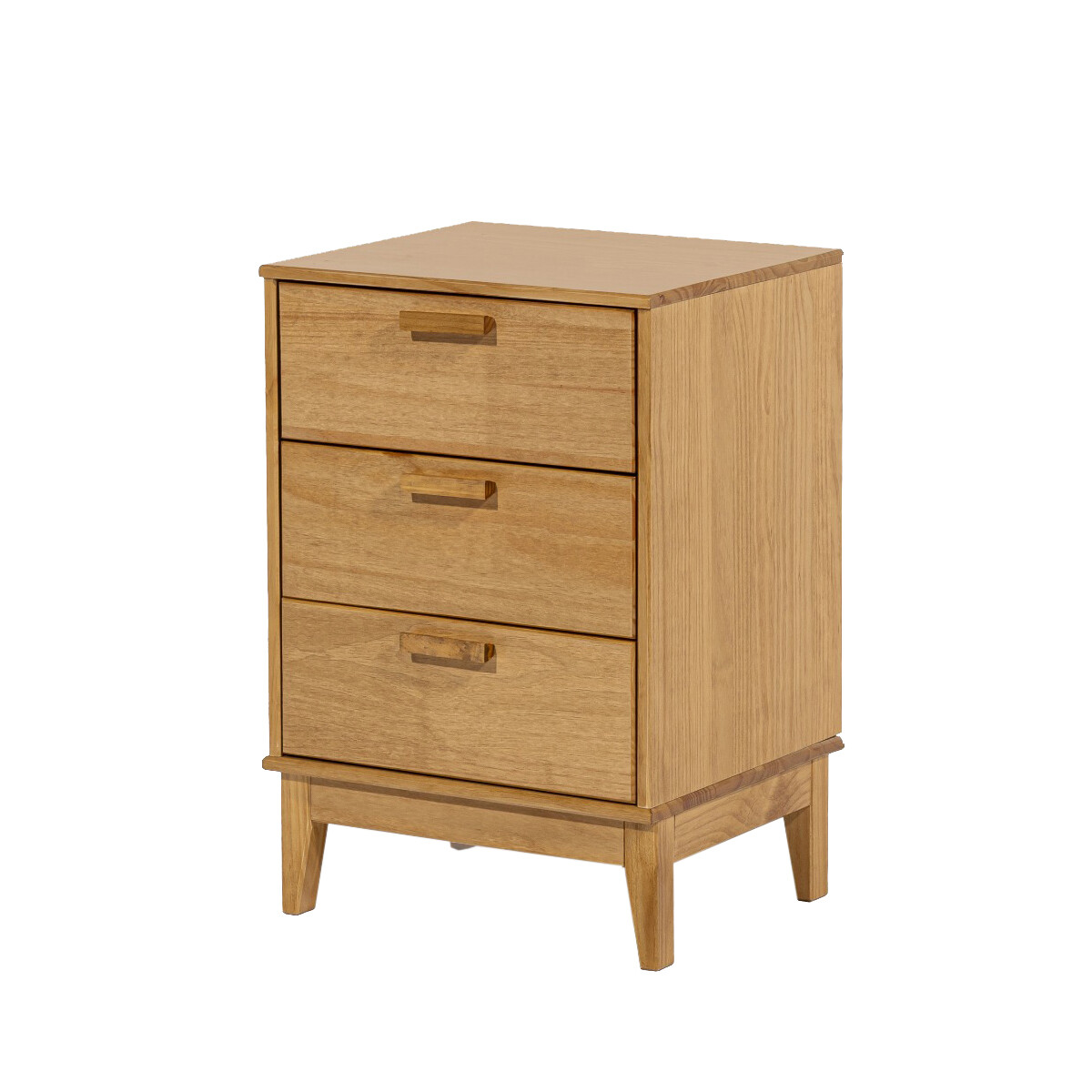 MESA DE LUZ O NOCHE 3 CAJONES EN MADERA MACIZA - COLOR MADERA 