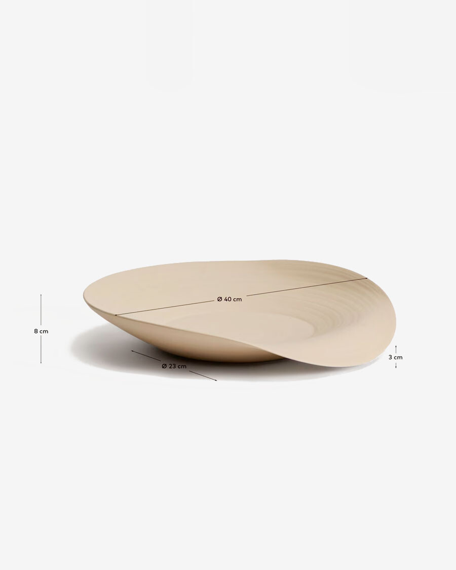 Centro de mesa Ebenor de cerámica beige Ø 40 cm Centro de mesa Ebenor de cerámica beige Ø 40 cm