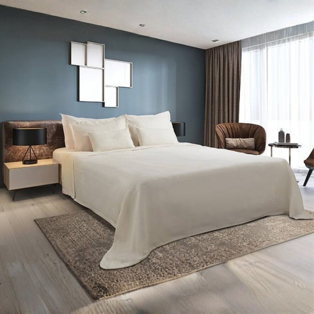 Colcha Queen | 2 Plazas - Montblanc 2,30x2,60m Blanco Natural