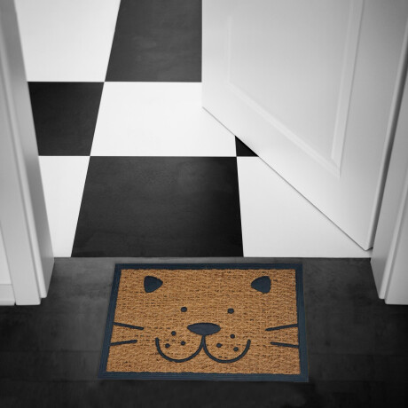 Alfombra Puerta Entrada Felpudo Coco Goma 40X60 Gato