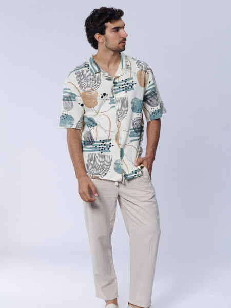 Pantalón de lino Beige