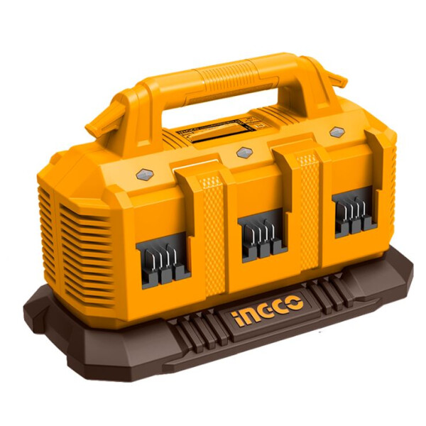 CARGADOR 20V PARA 6 BATERIAS 4A INGCO FCLI2064 CARGADOR 20V PARA 6 BATERIAS 4A INGCO FCLI2064