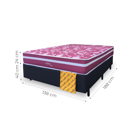 Sommier 2 Plazas Box y Colchón Qatar Espuma EPS138 x 188 x 64 cm - 150 Kg Sommier 2 Plazas Box y Colchón Qatar Espuma EPS138 x 188 x 64 cm - 150 Kg