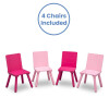 Juego mesa y 4 sillas infantil rosa Juego mesa y 4 sillas infantil rosa