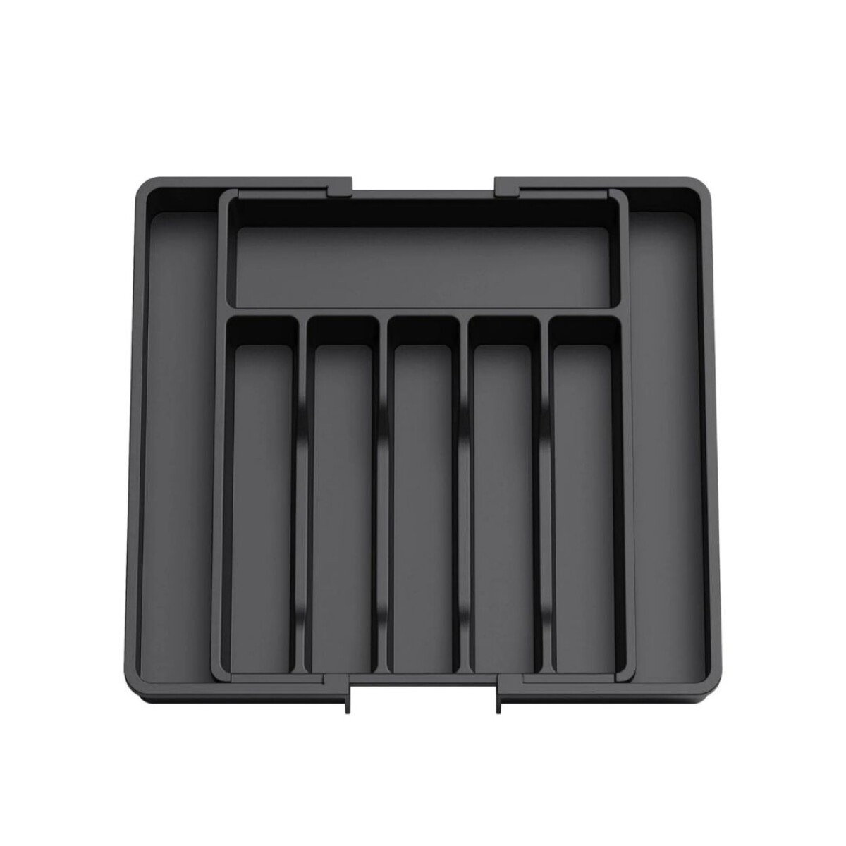 Cubiertero Organizador Cubiertos Extensible Cajon Cocina Negro 