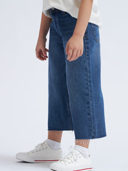 Pantalón de jean ancho Azul Medio