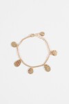 Pulsera cadena metal texture dorado