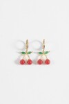 Caravanas aros cherry dorado