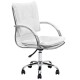 Silla de Escritorio Oficina Giratoria Lumax Donna en EcoCuero Blanco