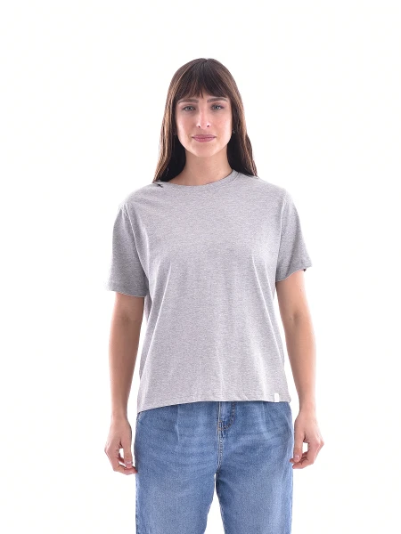 REMERA HESTIA GRIS MELANGE M