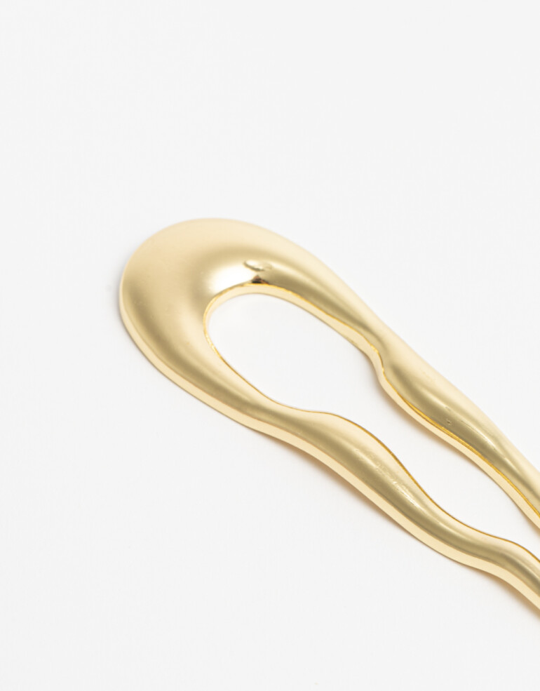 Peinetas y Palitos Metal Palito Metálico Wavy. - Dorado