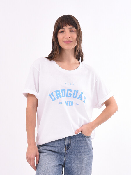 REMERA URUGUAY WIN - UNISEX BLANCO