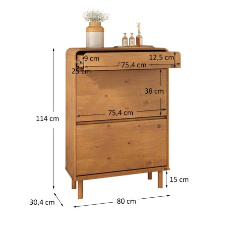 ZAPATERA MADERA NATURAL-BEIGE FORT