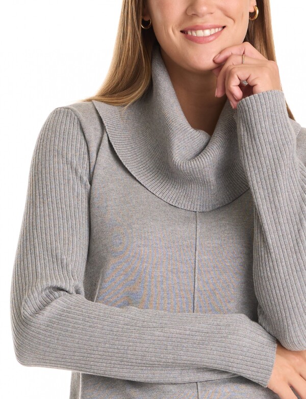 Buzo Cuello Volcado GRIS