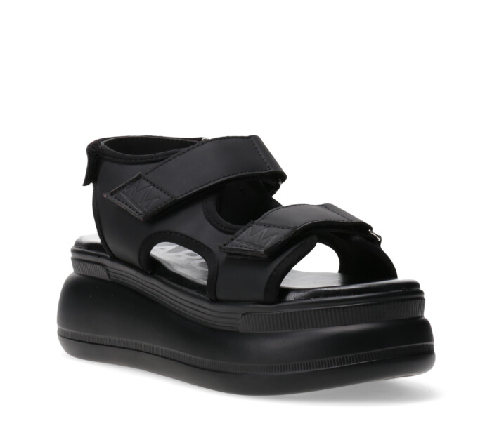 Sandalia de Mujer Miss Carol SAIGNON con velcros y plataforma Negro