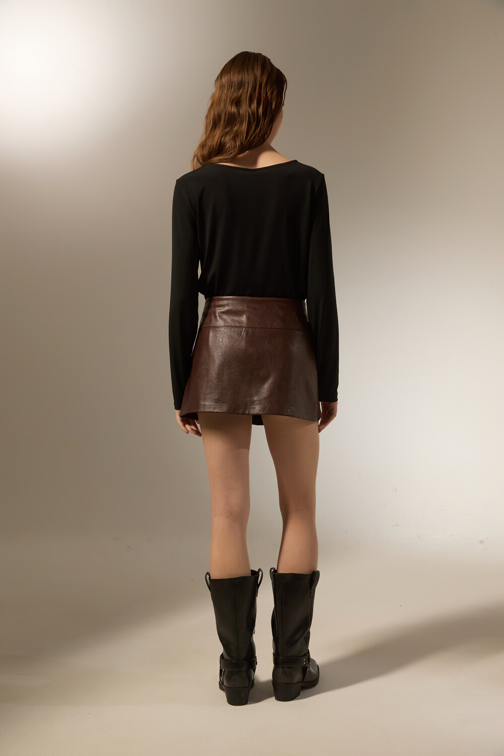 Falda Valros Cereza Oscuro