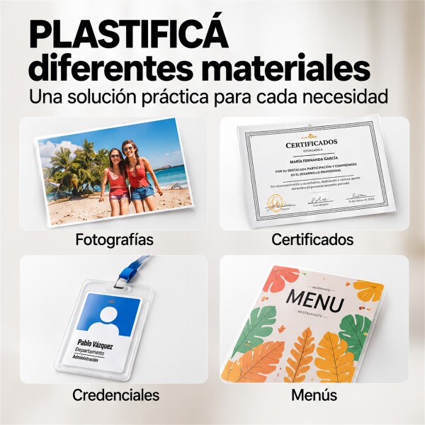 Plastificadora Laminadora A4 Frío Calor 220V Blanco