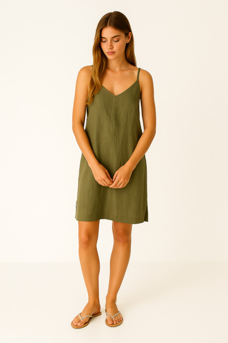 Vestido Soryn Verde Oliva Claro