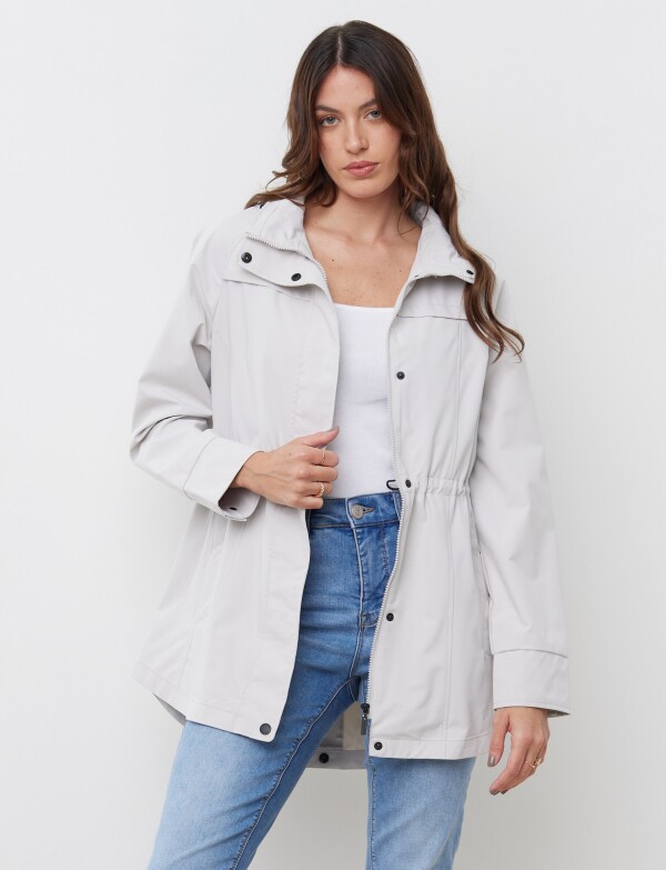Campera Liviana Impermeable GRIS CLARO