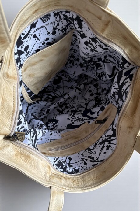 Cartera EIRA Natural Con Crocco Y Arte Cartera EIRA Natural Con Crocco Y Arte