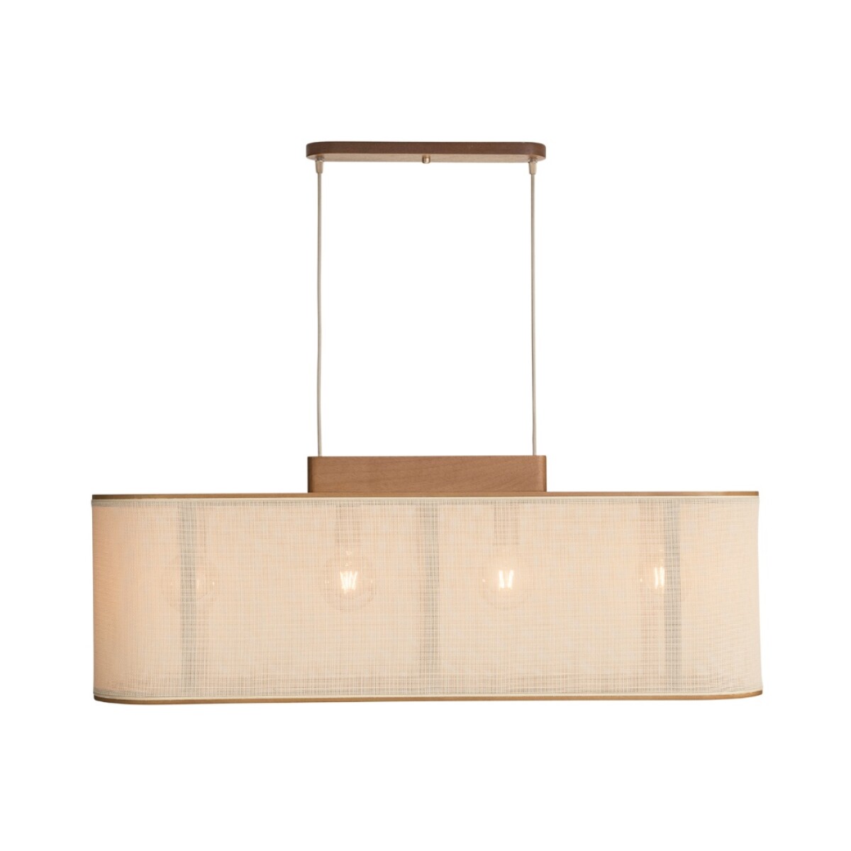 COLGANTE ELIPTICO E27 100X25CM CASTANHO 