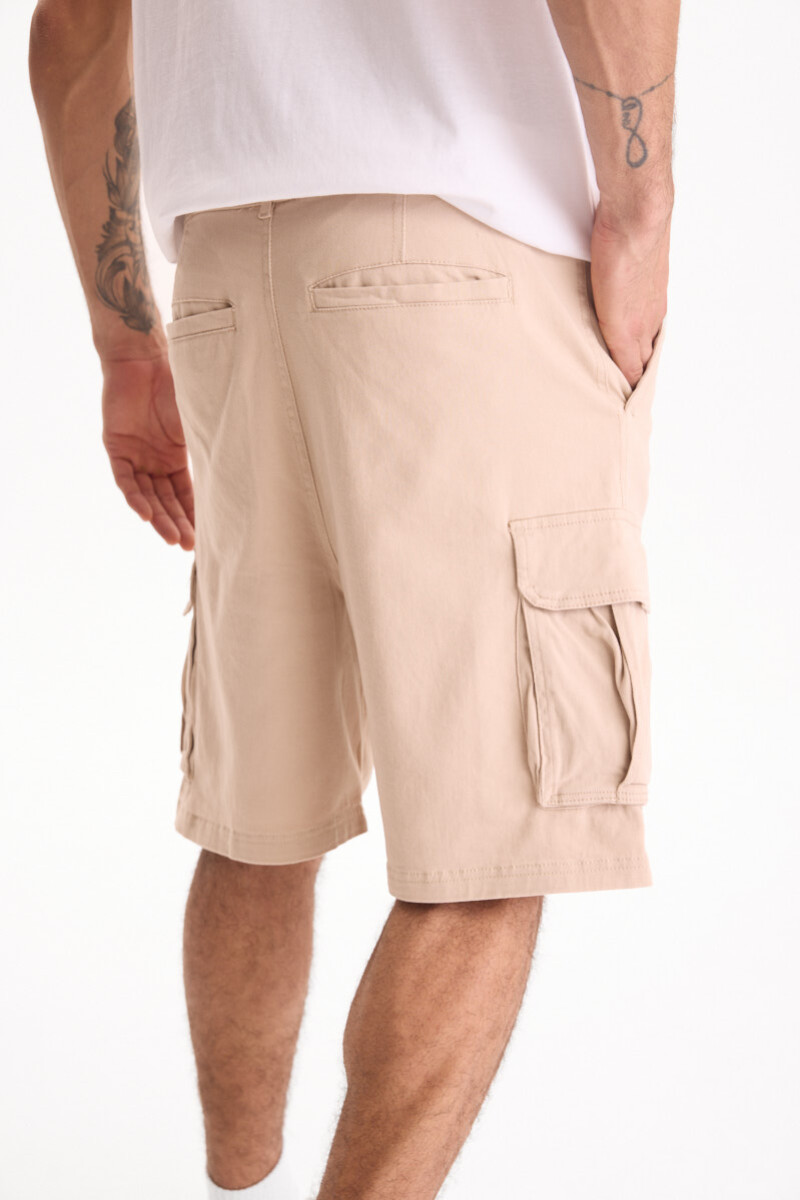 Bermuda De Gabardina Breeze Beige
