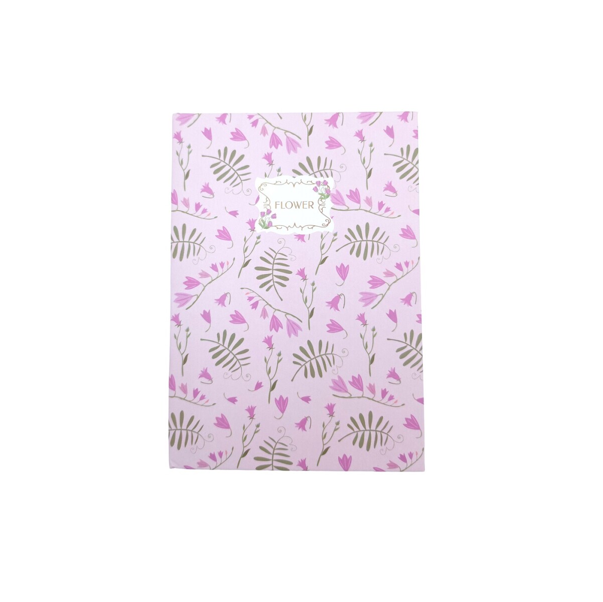 Cuaderno floreado A6 - rosa 