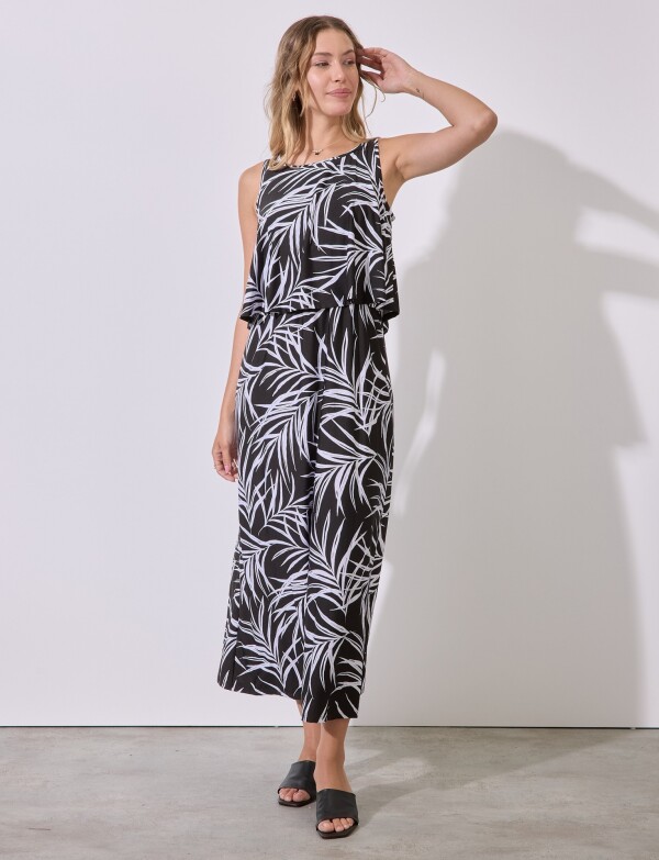 Vestido Maxi Print NEGRO/MULTI