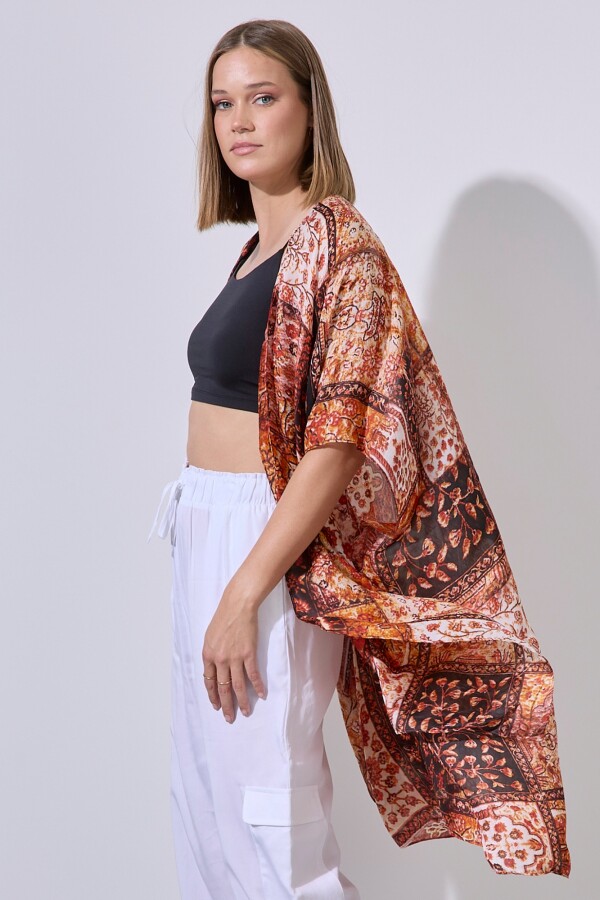 Kimono Print MULTI/ANARANJADO