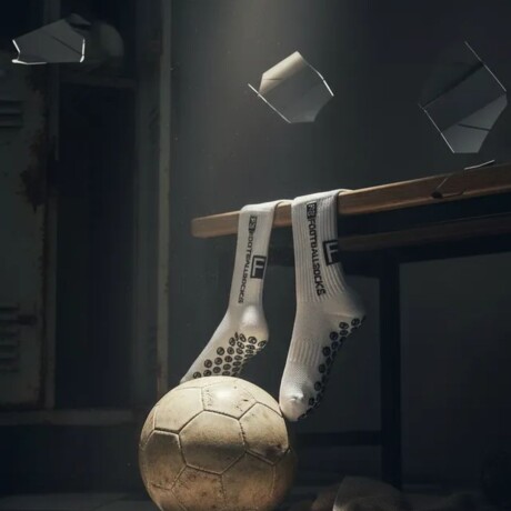 Par de Medias Deportivas Antideslizantes para Fútbol FS Blancas