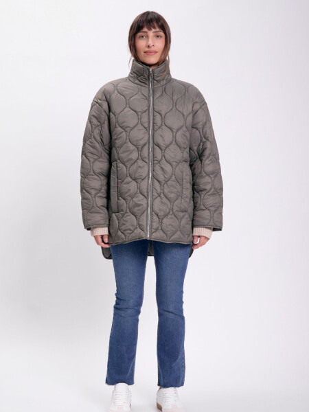 Campera capitoneada Verde