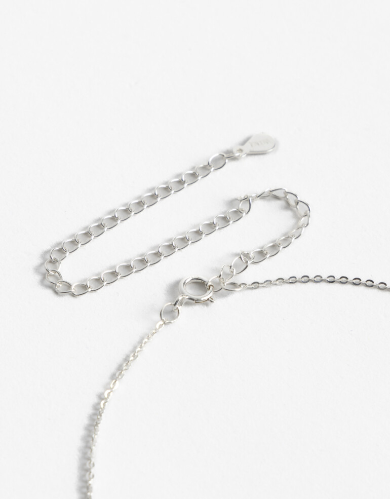 Bijouterie Set Metal Set De Aros Y Cadena En Plata Para Niñas - Plateado Rodio