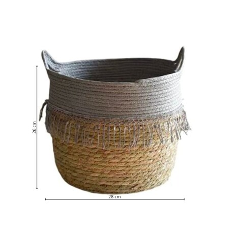Canasto Seagrass 28 cm Gris