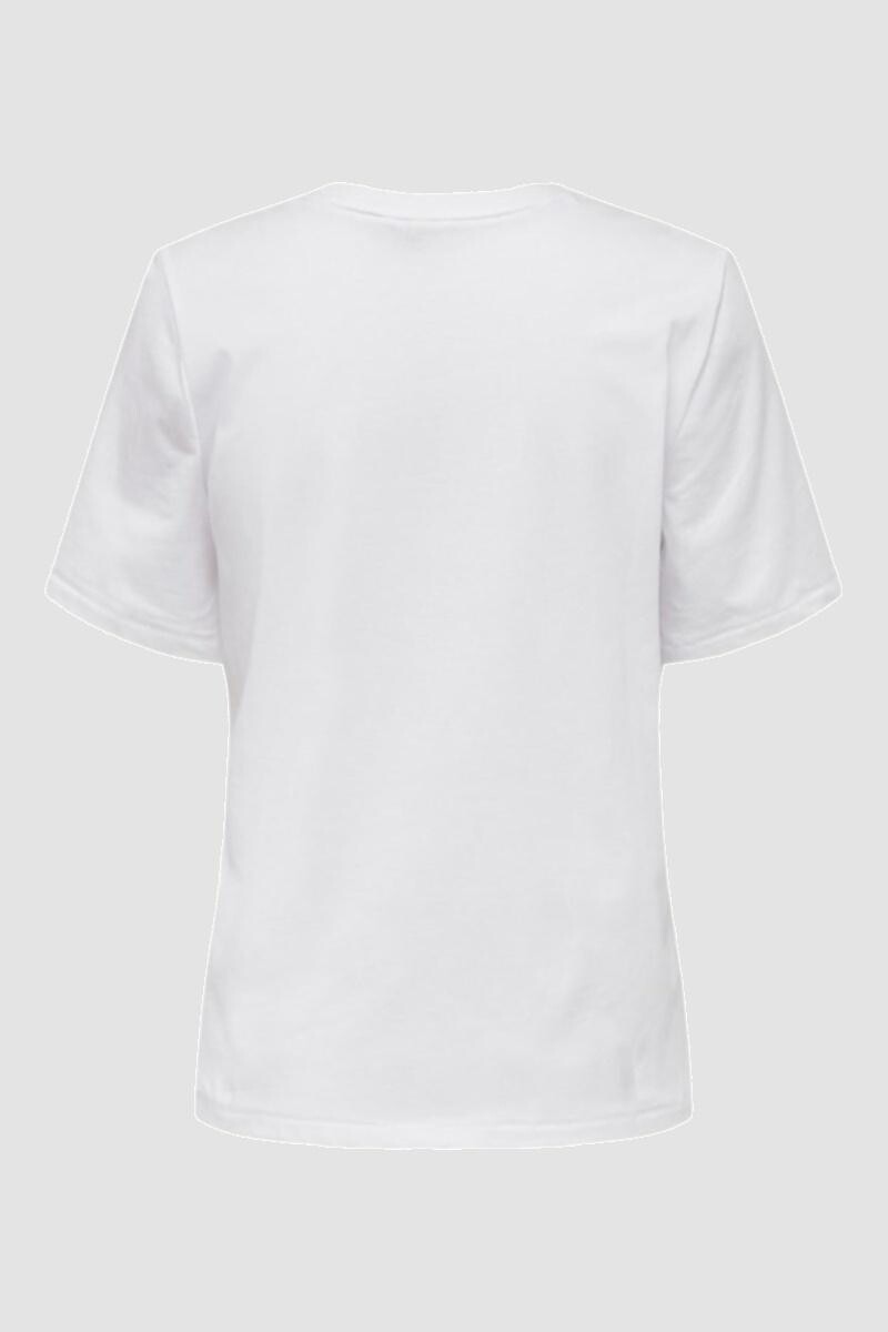 Camiseta Con Estampa Manga Corta Bright White