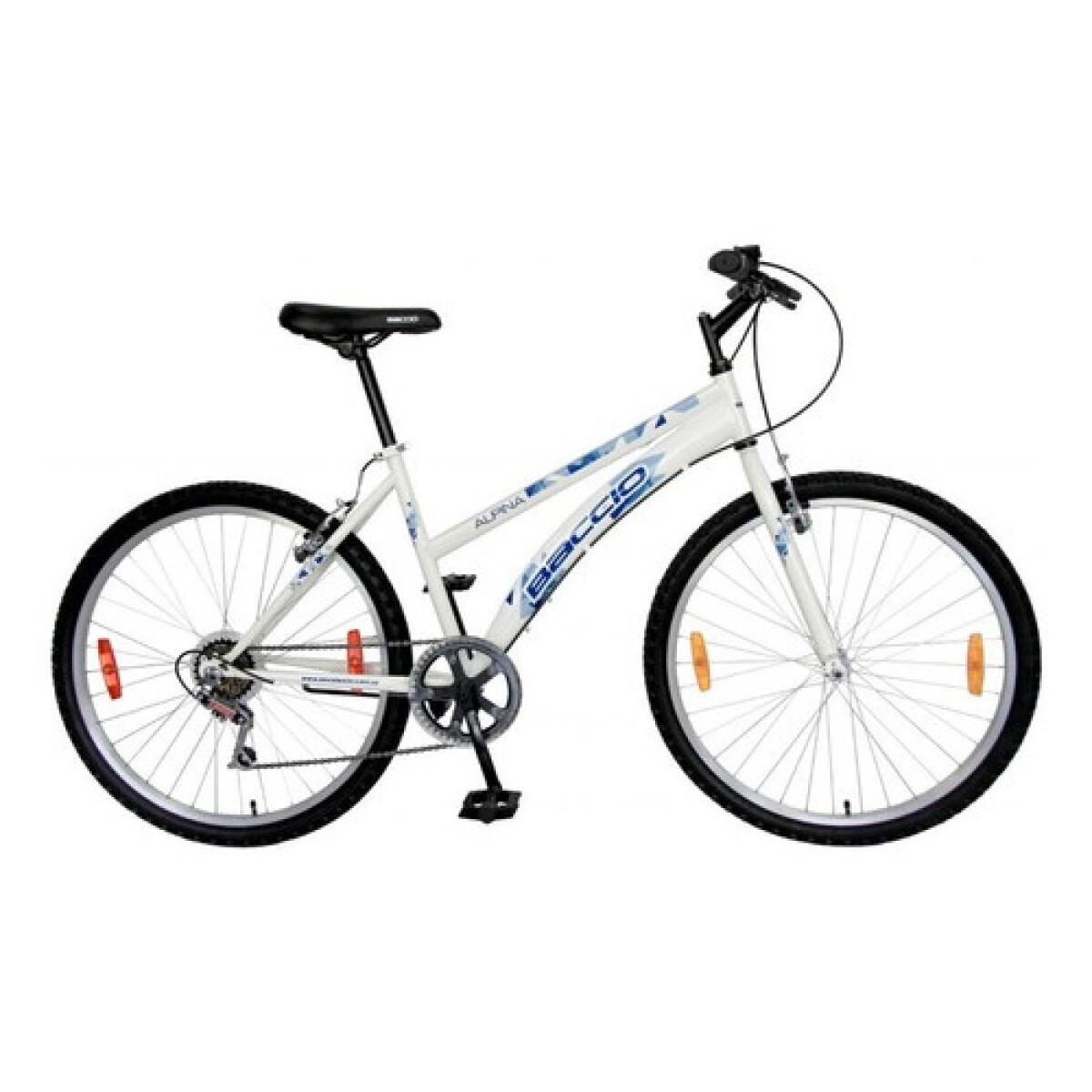 Bicicleta Baccio Alpina Lady Montaña rodado 26 con 6 cambios - Blanco/Celeste 