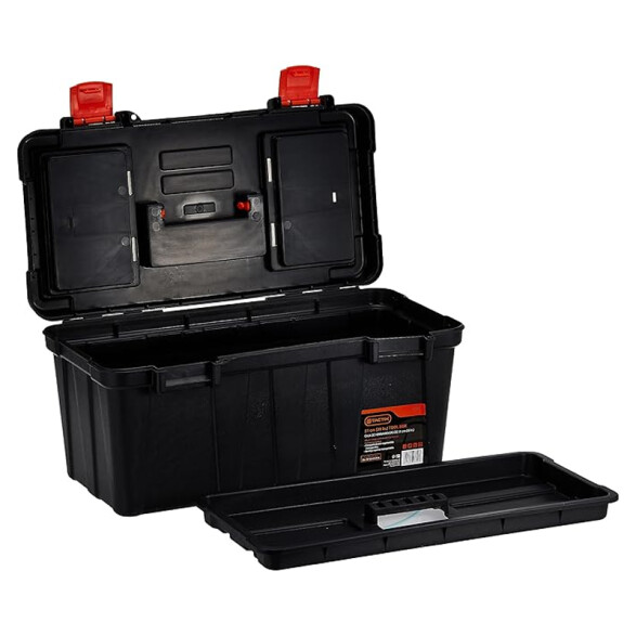 Caja negra cierres naranja y tapa organizadora 20" TT0226