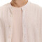 Camisa m/l lino rayas beige