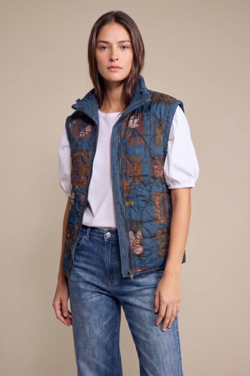Chaleco Lavado Reversible Marino