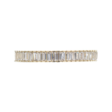 Anillo de oro 10 ktes con circonias, MEDIO SIN FIN. Anillo de oro 10 ktes con circonias, MEDIO SIN FIN.