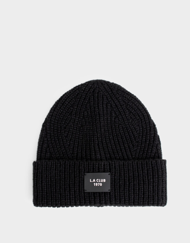 Gorro Clasico Gorro Tejido Texturado - Negro
