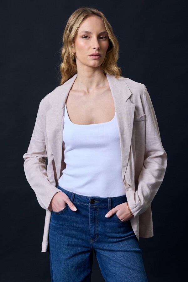 Blazer Lino BEIGE